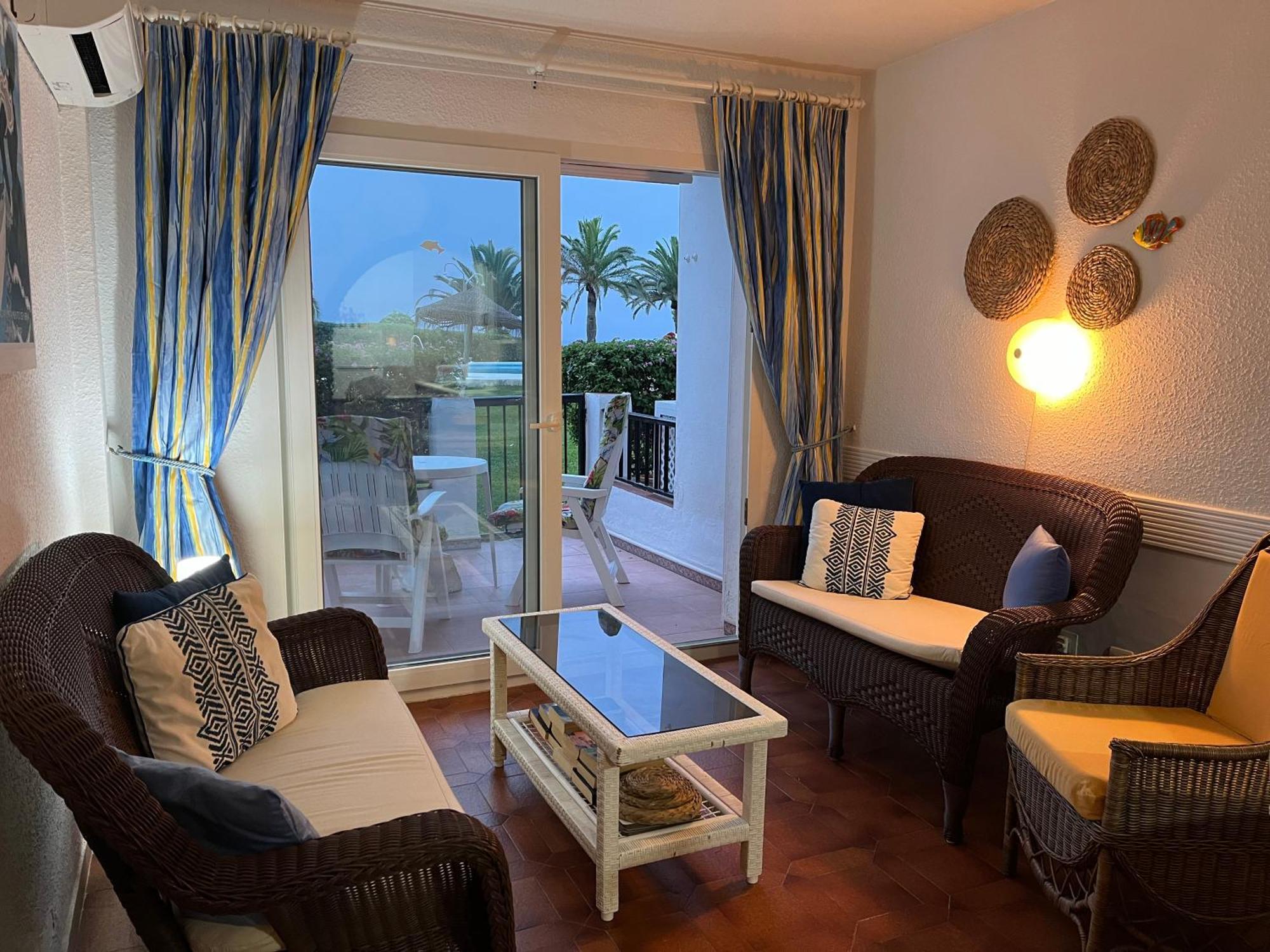 Sea & Pool View Garden Apartment Las Palmeras ネルハ エクステリア 写真