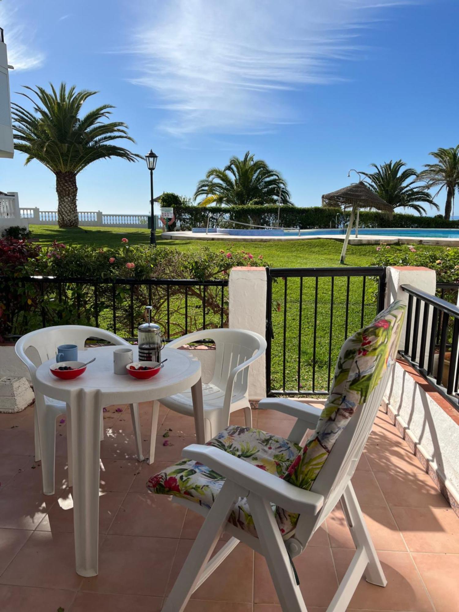 Sea & Pool View Garden Apartment Las Palmeras ネルハ エクステリア 写真